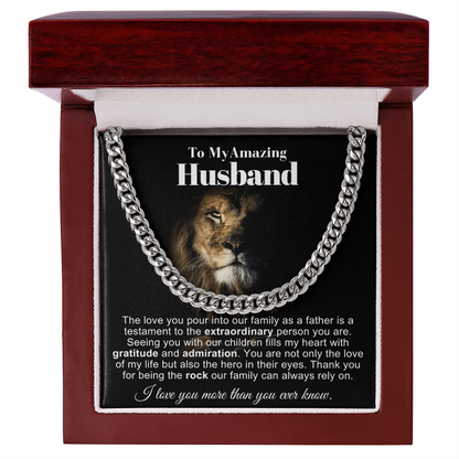 To My Husband - Cuban Link Necklace - Love You More
