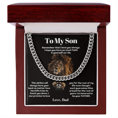 To My Son - Cuban Link Necklace - Always Have Your Back