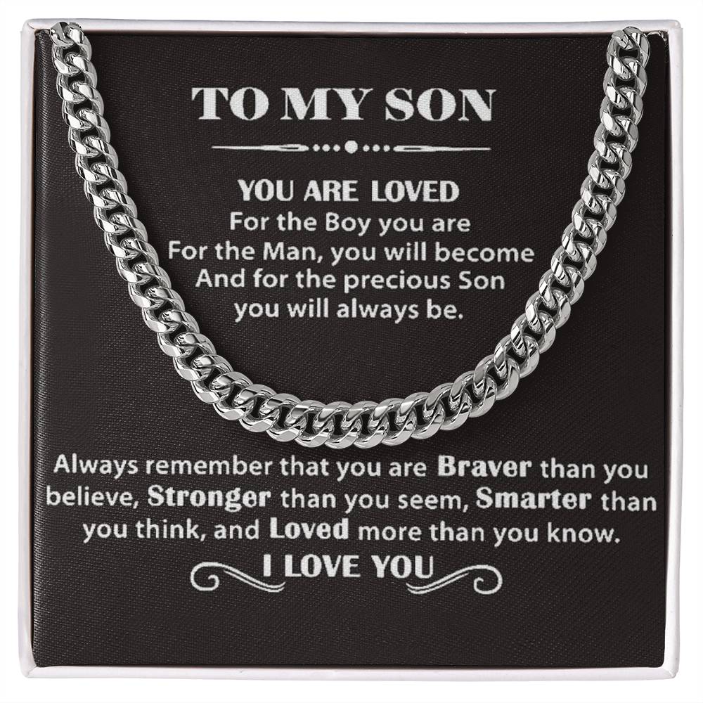 To My Son - Cuban Link Necklace - You Are Loved