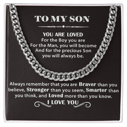 To My Son - Cuban Link Necklace - You Are Loved