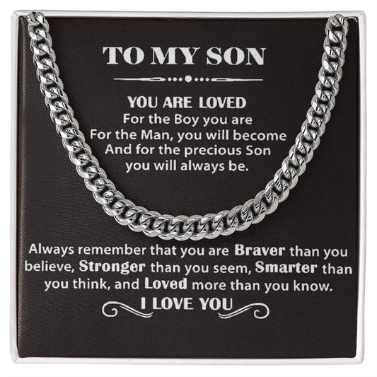 To My Son - Cuban Link Necklace - You Are Loved