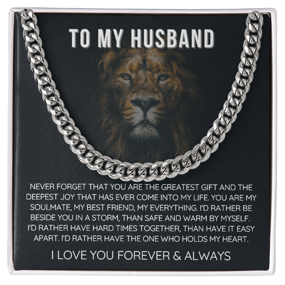 To My Husband - Cuban Link Necklace - Love You Forever