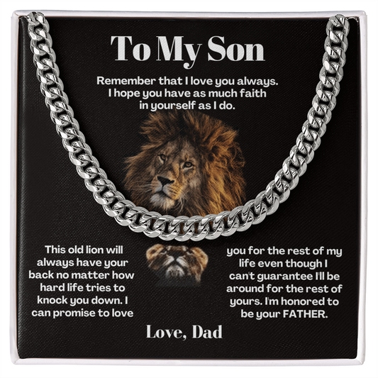 To My Son - Cuban Link Necklace - Always Have Your Back