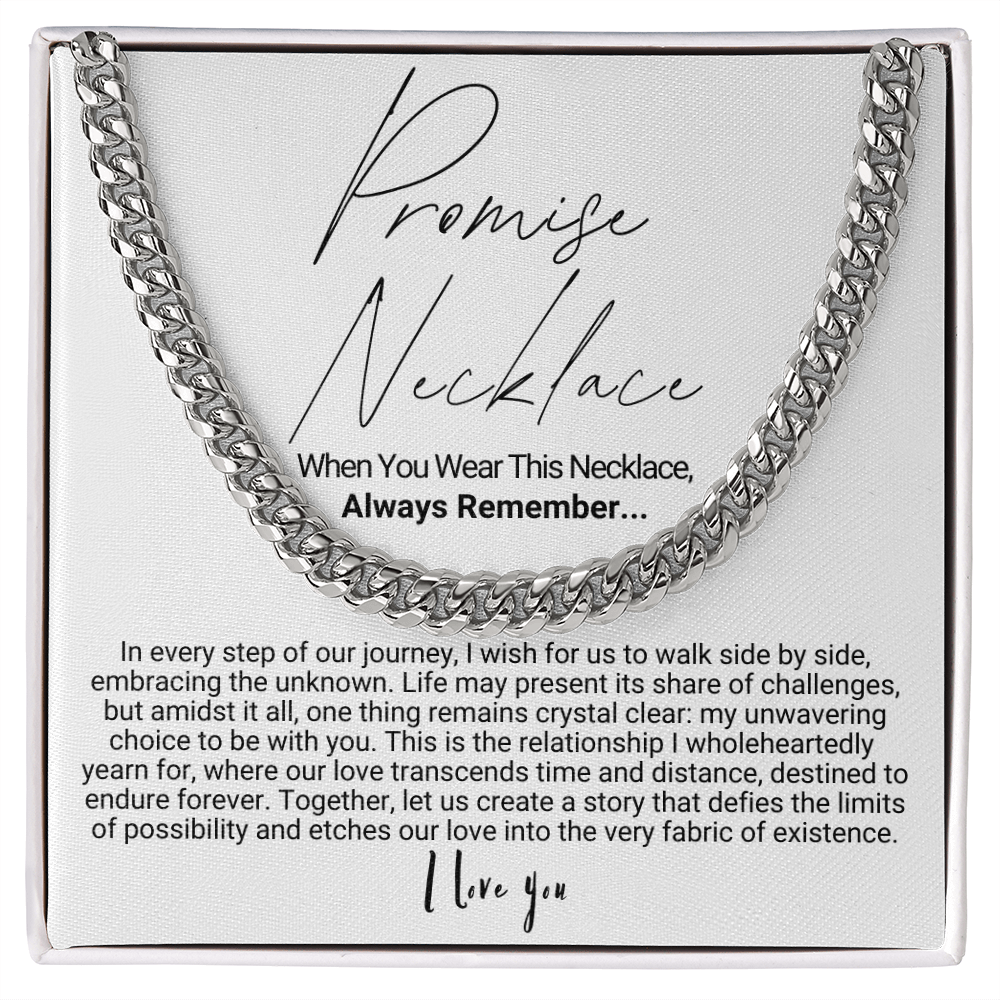 To My Man - Cuban Link Necklace - Promise Necklace