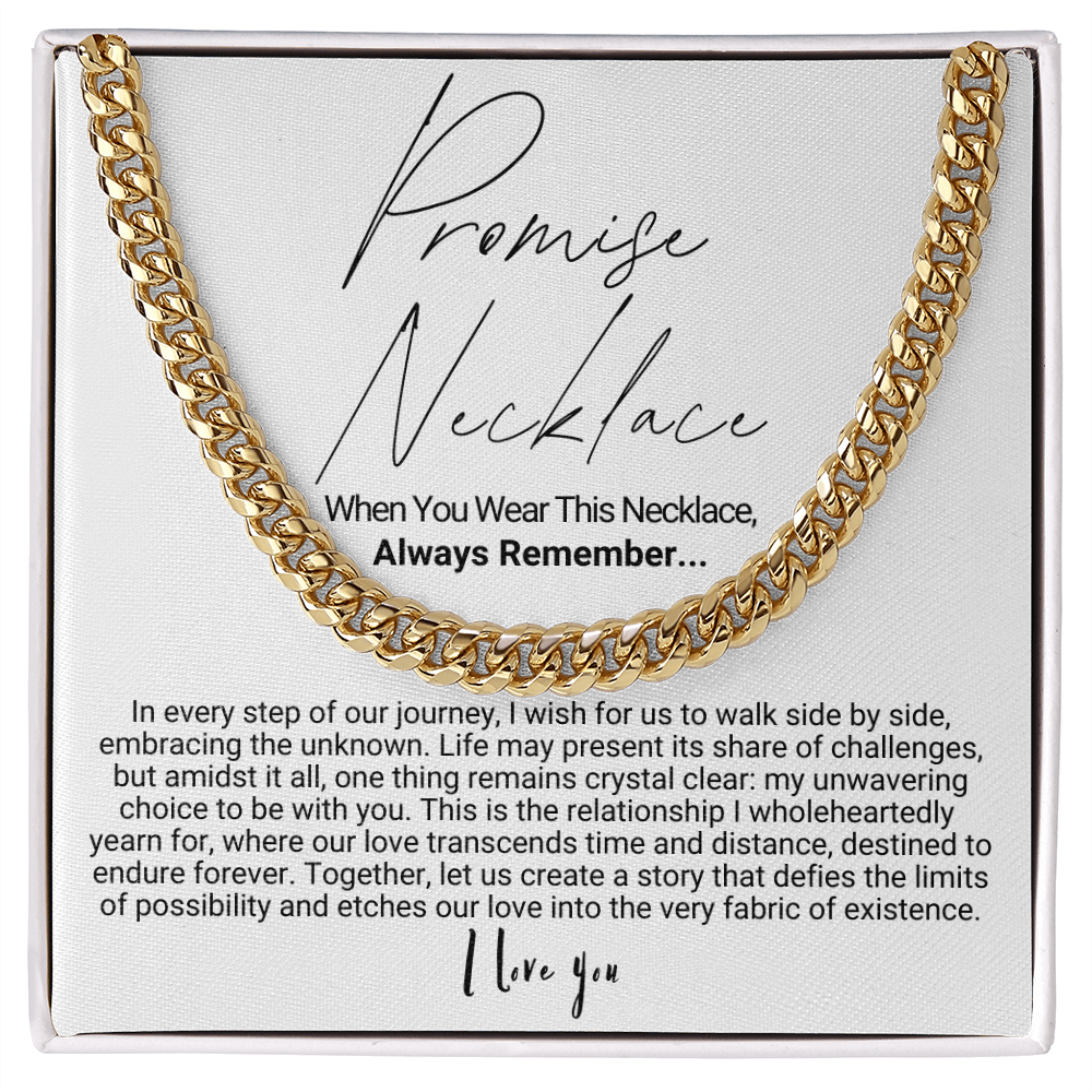 To My Man - Cuban Link Necklace - Promise Necklace
