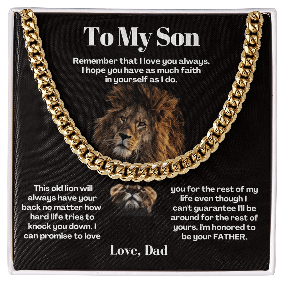 To My Son - Cuban Link Necklace - Always Have Your Back