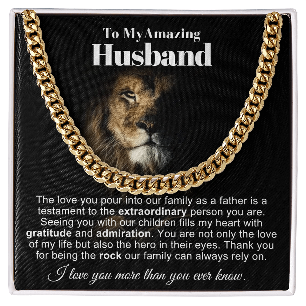 To My Husband - Cuban Link Necklace - Love You More