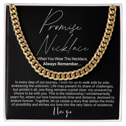 To My Man - Cuban Link Necklace - Promise Necklace