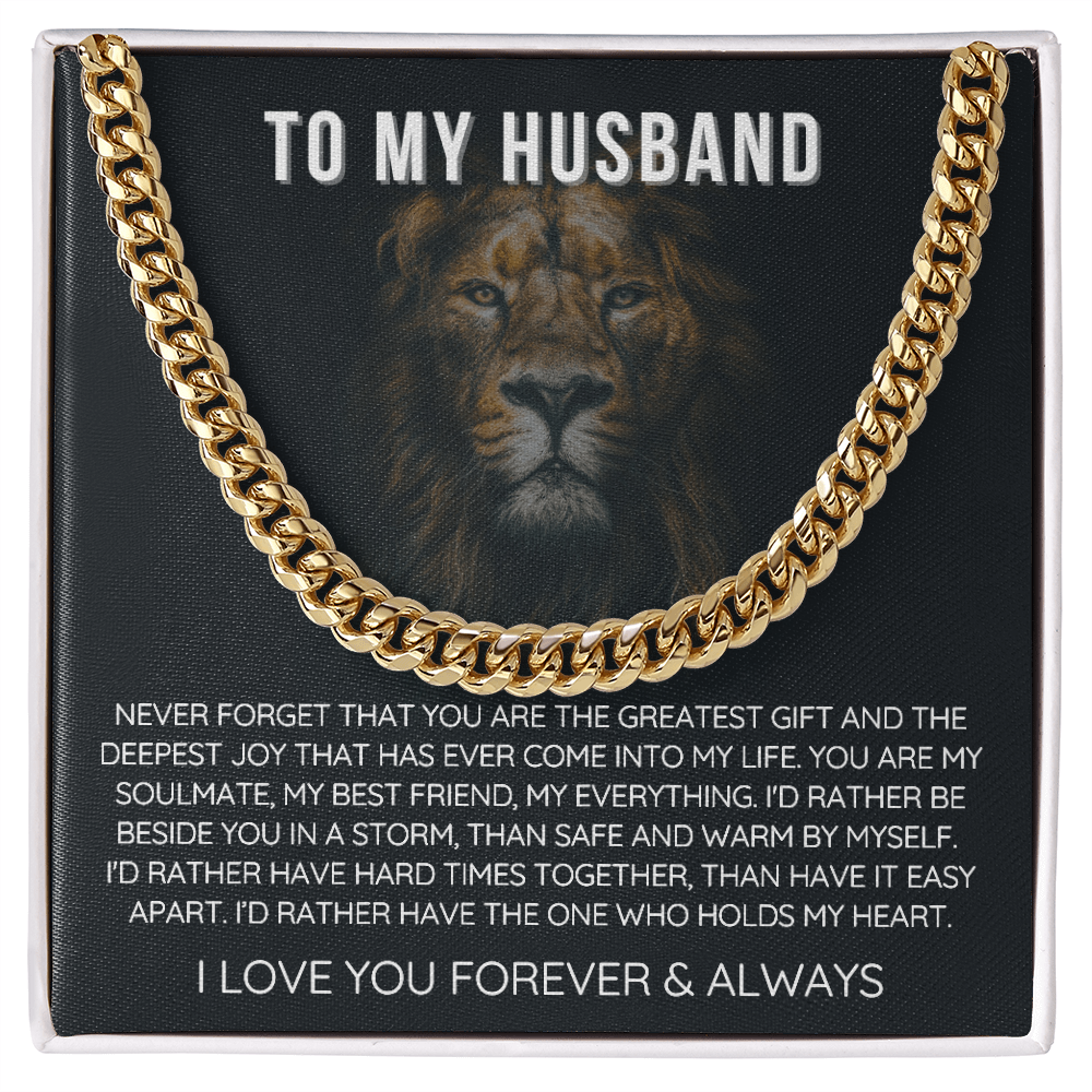 To My Husband - Cuban Link Necklace - Love You Forever