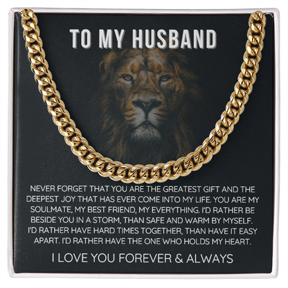 To My Husband - Cuban Link Necklace - Love You Forever