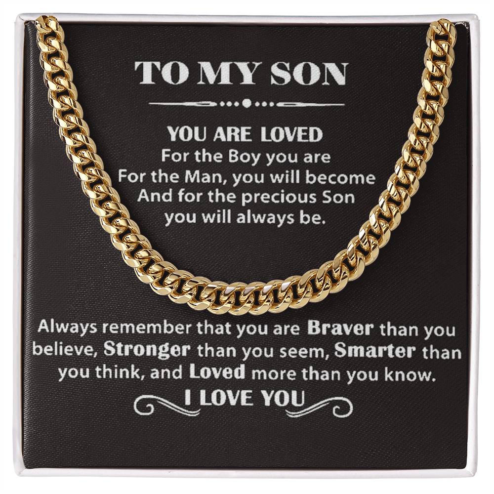 To My Son - Cuban Link Necklace - You Are Loved