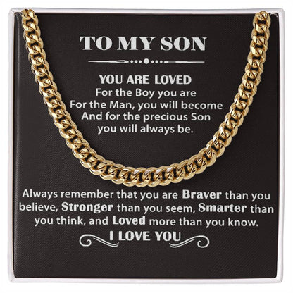 To My Son - Cuban Link Necklace - You Are Loved