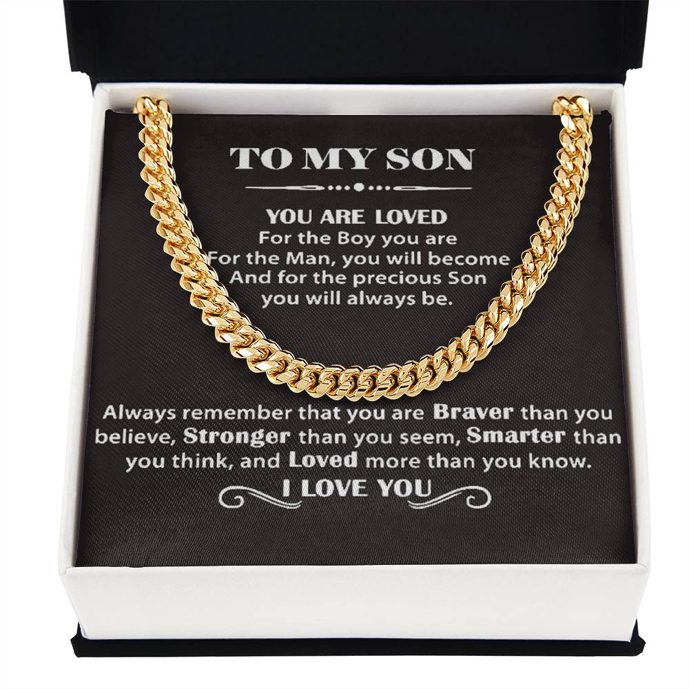 To My Son - Cuban Link Necklace - You Are Loved