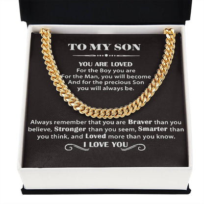 To My Son - Cuban Link Necklace - You Are Loved