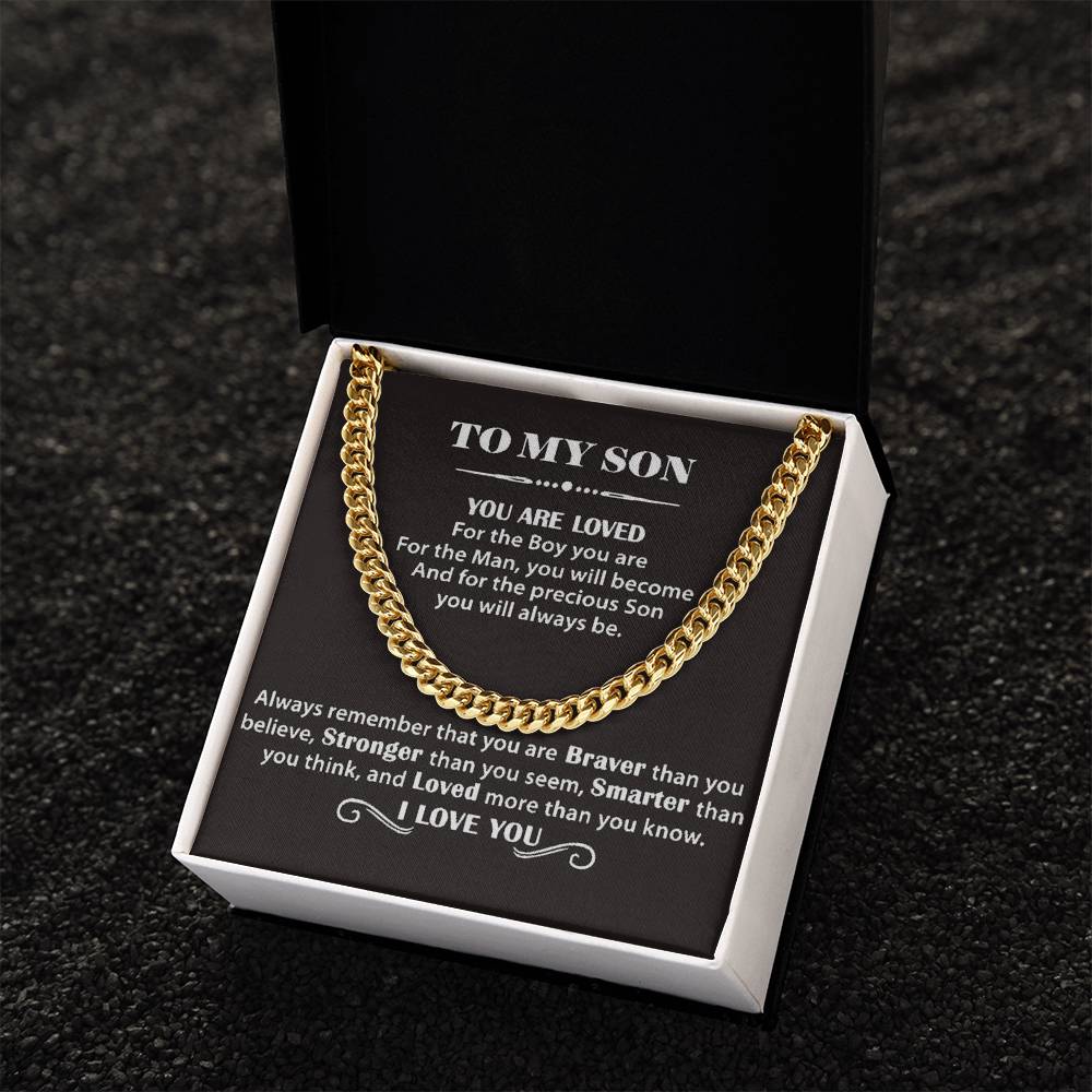 To My Son - Cuban Link Necklace - You Are Loved