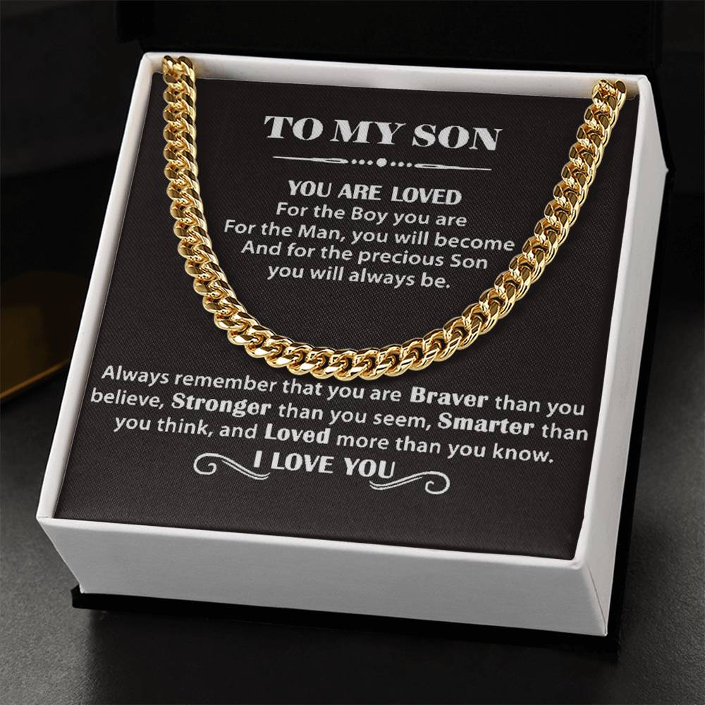 To My Son - Cuban Link Necklace - You Are Loved