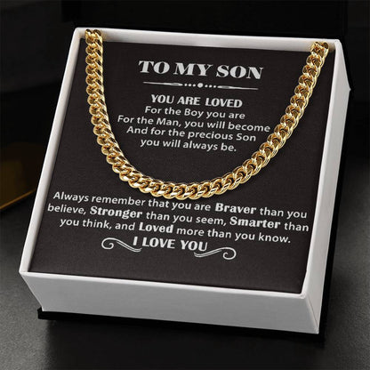 To My Son - Cuban Link Necklace - You Are Loved