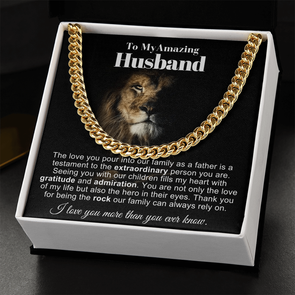 To My Husband - Cuban Link Necklace - Love You More