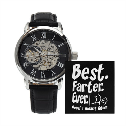 Funny “Best Father” Skeleton Watch Gift for Dad