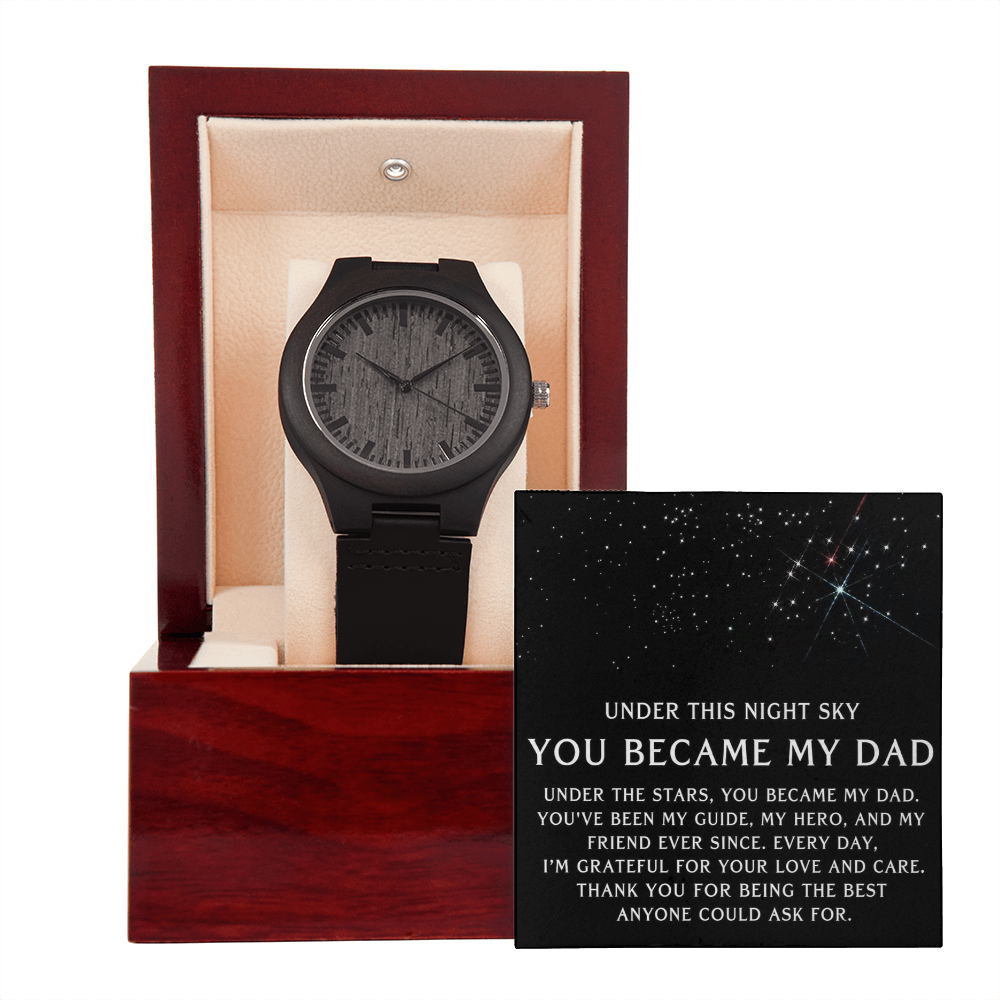 Under This Night Sky - Father's Day Wooden Watch Gift for Dad