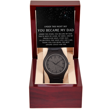 Under This Night Sky - Father's Day Wooden Watch Gift for Dad