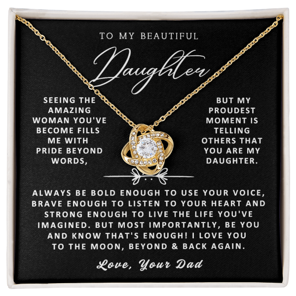 Be You And Know That's Enough  -  Necklace for Daughter from Dad
