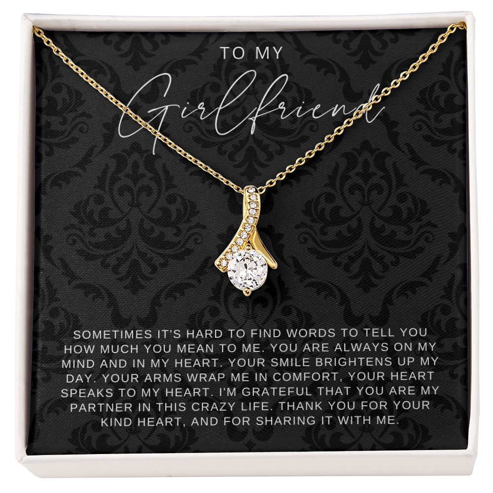 To My Girlfriend - Ribbon Necklace - You Are Always In My Heart