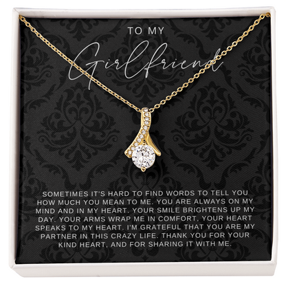 To My Girlfriend - Ribbon Necklace - You Are Always In My Heart