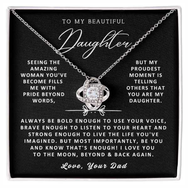 Be You And Know That's Enough  -  Necklace for Daughter from Dad