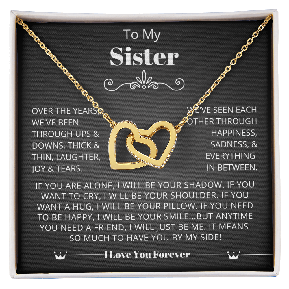 To My Sister - Linked Heart Necklace - Sisters at Heart