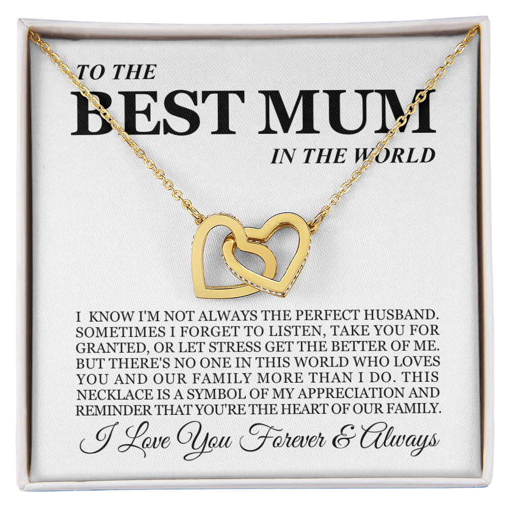 To My Wife - Linked Hearts Necklace - Heart of the Family Valentine's Day Gift