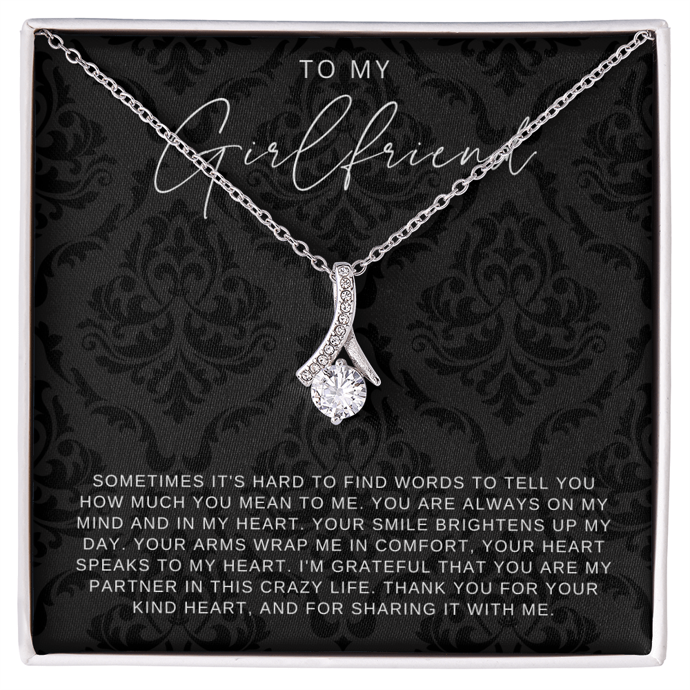 To My Girlfriend - Ribbon Necklace - You Are Always In My Heart