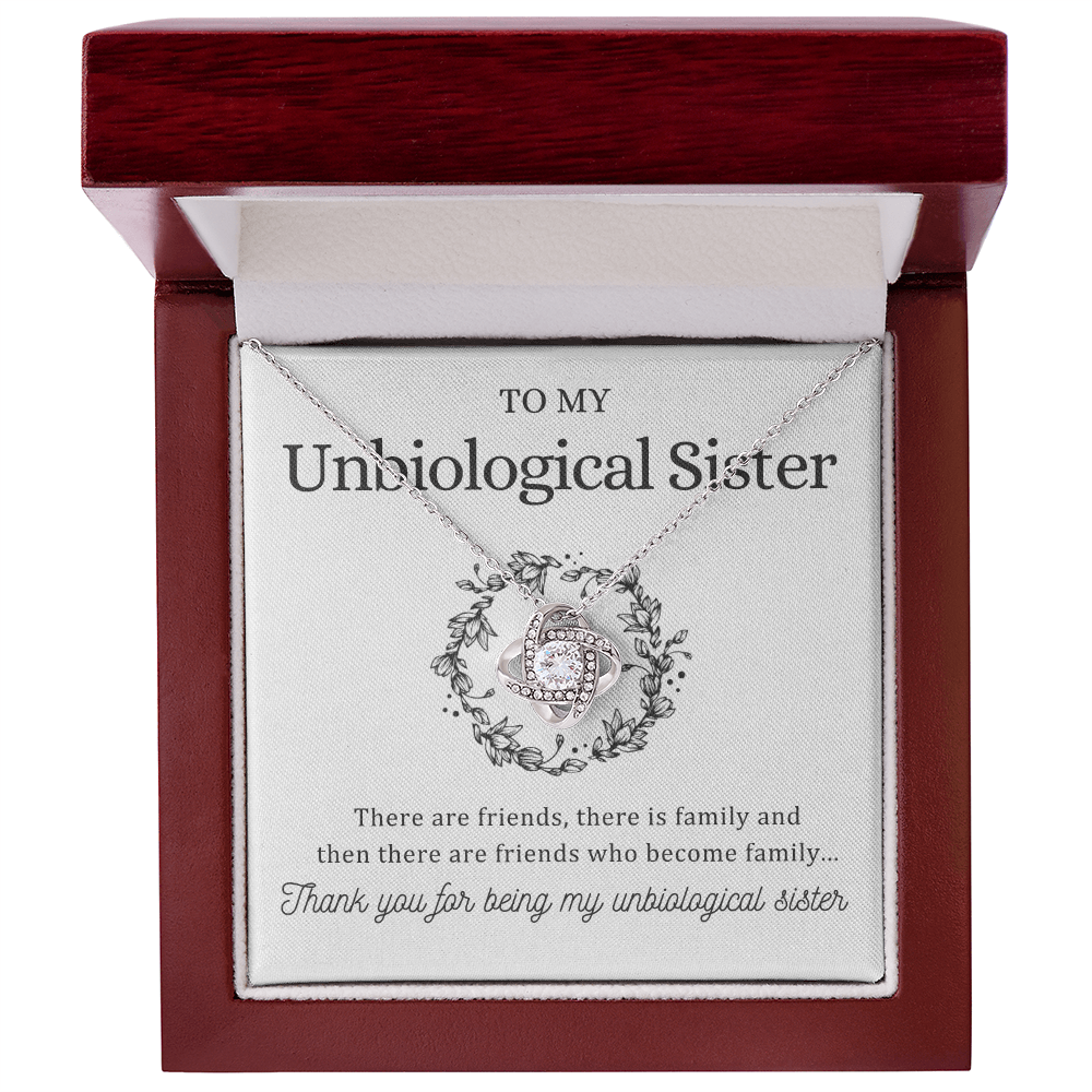 To My Unbiological Sister - Love Knot Necklace