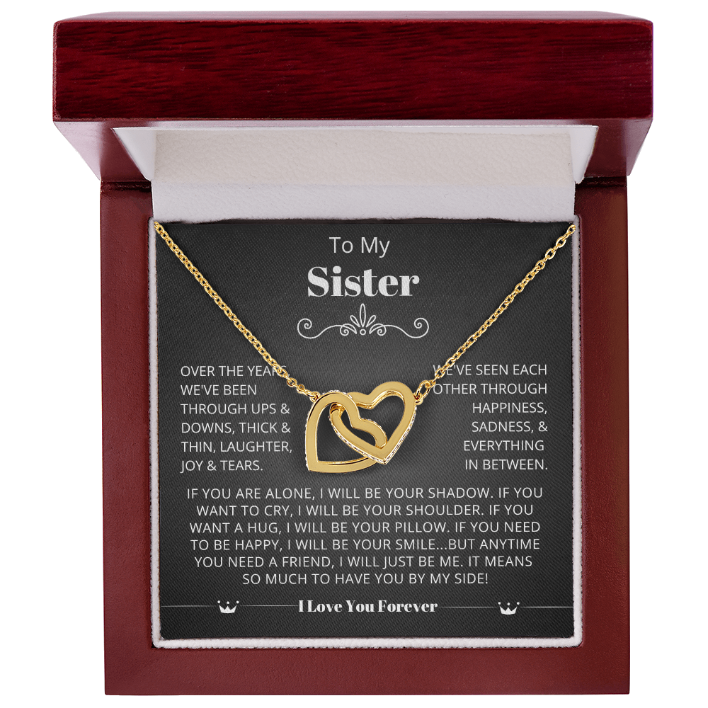 To My Sister - Linked Heart Necklace - Sisters at Heart