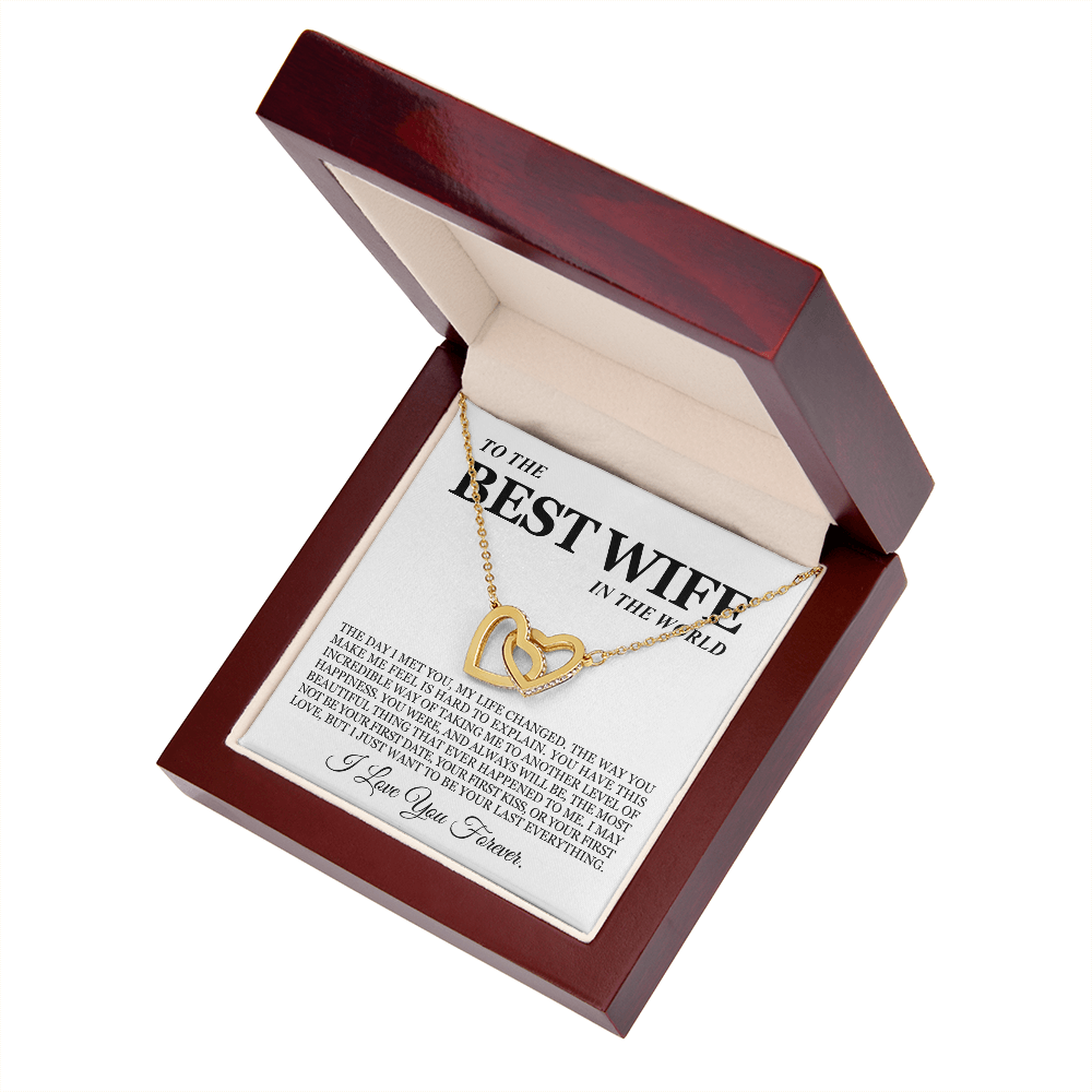 To My Wife - Linked Hearts Necklace - Your Last Everything Valentine's Day Gift