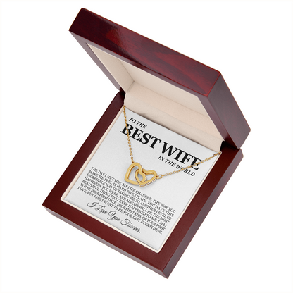 To My Wife - Linked Hearts Necklace - Your Last Everything Valentine's Day Gift