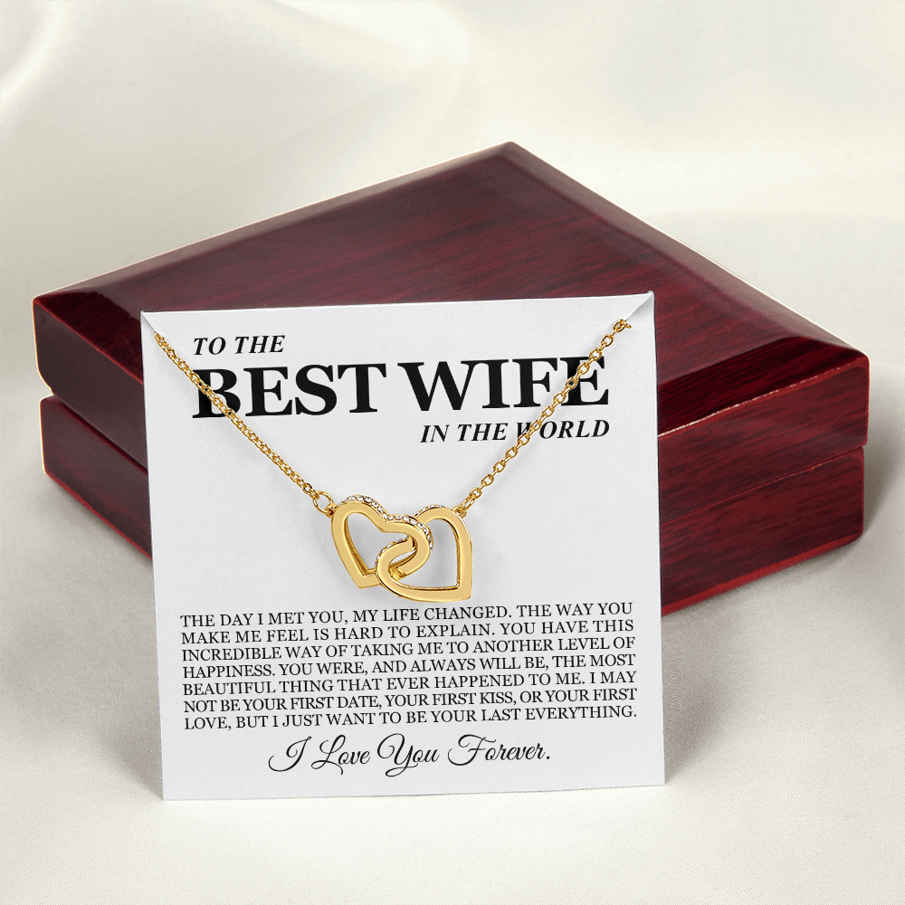 To My Wife - Linked Hearts Necklace - Your Last Everything Valentine's Day Gift