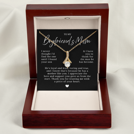 To My Boyfriend's Mum - Ribbon Necklace - Mother's Day Gift