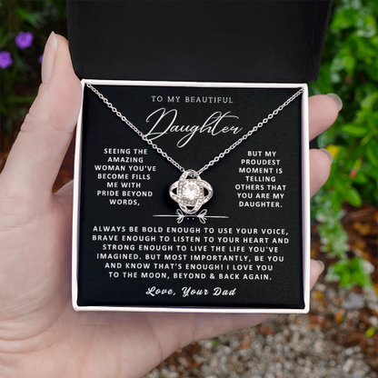 Be You And Know That's Enough  -  Necklace for Daughter from Dad