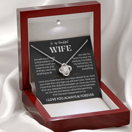 To My Wife - Love Heart Necklace - You Are the Best Thing