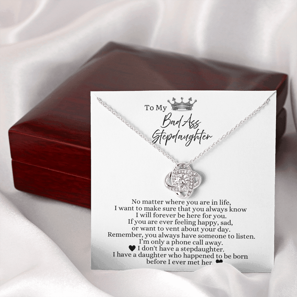To My Bad Ass Stepdaughter - Love Heart Necklace - I Will Always Be Here For You