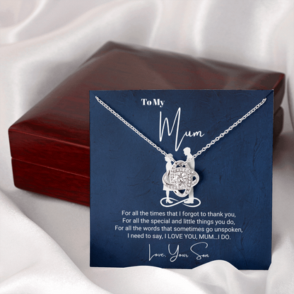 To My Mother - Infinity Heart Bracelet - Life Is Better With You Message Card Gift