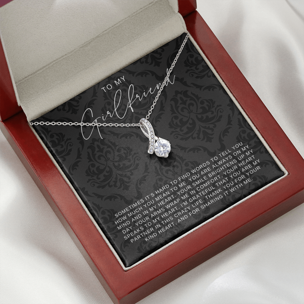 To My Girlfriend - Ribbon Necklace - You Are Always In My Heart