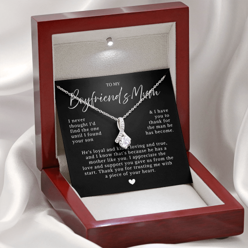 To My Boyfriend's Mum - Ribbon Necklace - Mother's Day Gift