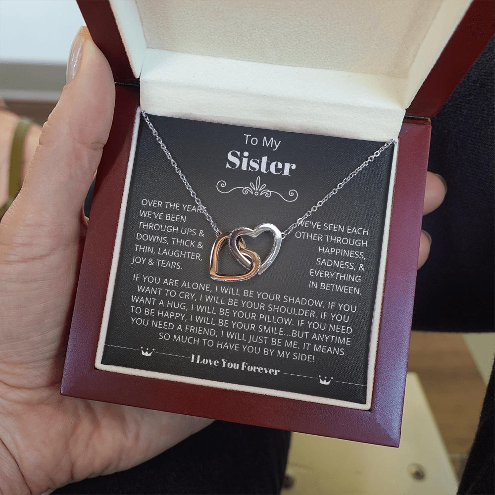 To My Sister - Linked Heart Necklace - Sisters at Heart