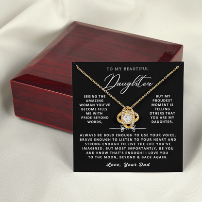Be You And Know That's Enough  -  Necklace for Daughter from Dad