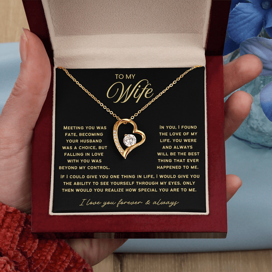 To My Wife - Love Heart Necklace - You Are Special Valentine's Day Gift