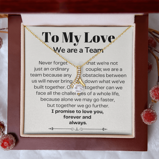 To My Love - Ribbon Necklace - We Are A Team