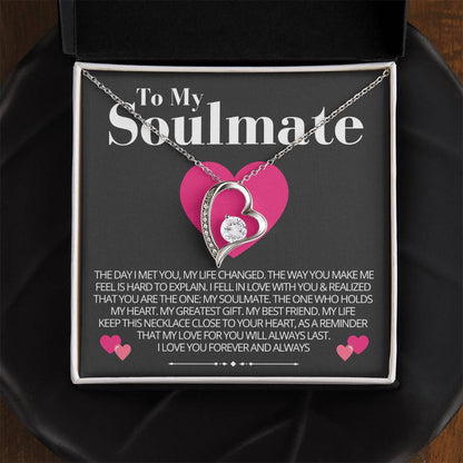 To My Soulmate - Love Heart Necklace - Love You Always