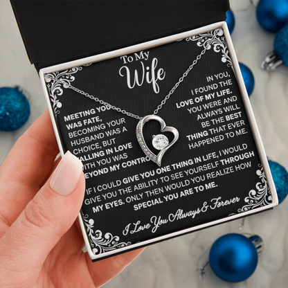 To My Wife - Love Heart Necklace - You Are Special Valentine's Day Gift
